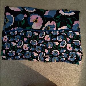 Kate Spade Floral Scarf in Black, Blue, and Pink